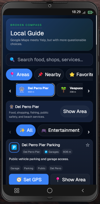 Del Perro Area Selected