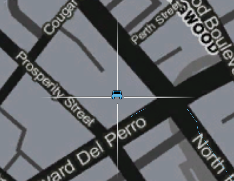 Tow Vehicle GPS Marked